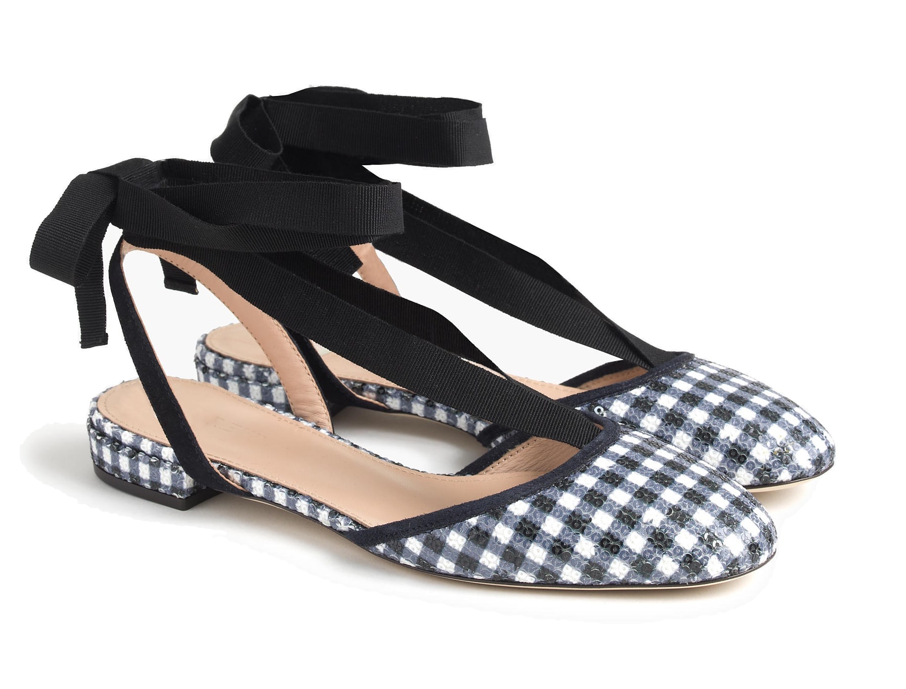 The Fashion Magpie JCrew Gingham Lace Up Flats