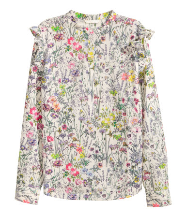The Fashion Magpie HM Ruffle Blouse Floral