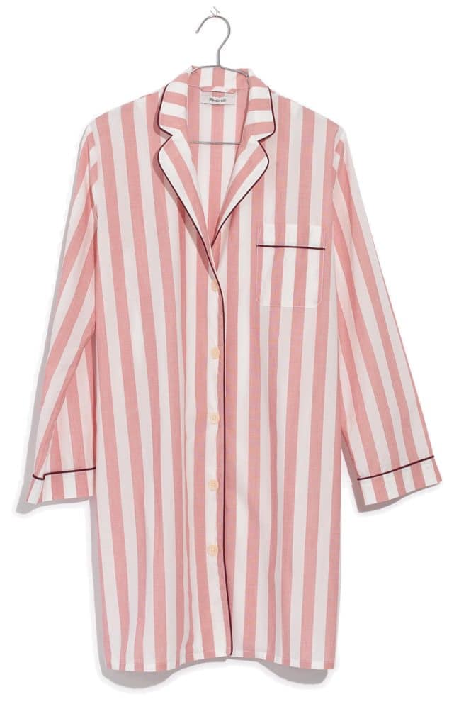 The Fashion Magpie Striped Nightgown Sleep Shirt