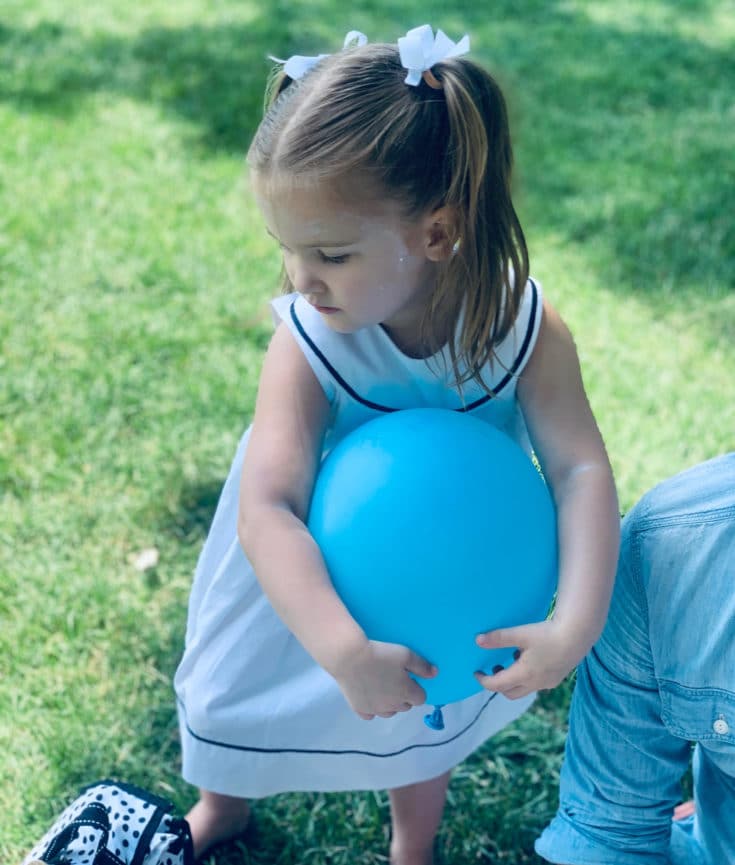 little girl balloon